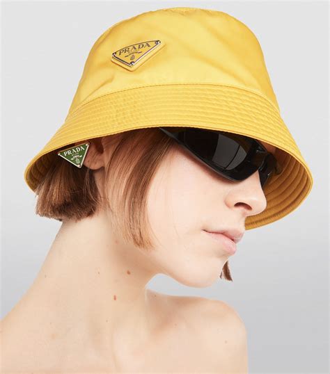 nylon prada bucket hat.